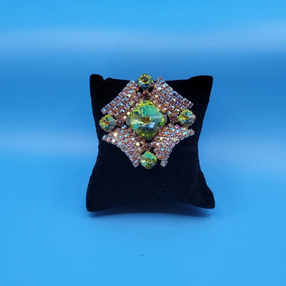 Jewelry - Vintage 60s Aurora Borialis Rhinestone Brooch